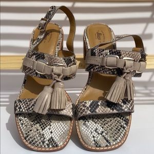 Faux Snake Skin Heel